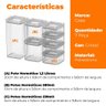 Kit de Potes Herméticos Organizadores Empilháveis Modo 7 Peças - Coza - 7