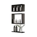 Ver imagem 1 de Kit Nichos Prateleiras Eze para Banheiro Decorativo Preto
