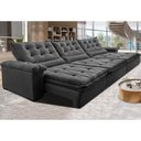 Ver imagem 1 de Sofá Retrátil e Reclinável 3,85m Cama inBox Big Fresh com SoftGel D40 Velupluma Cinza