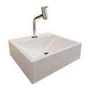 Ver imagem 1 de Cuba Pia para Banheiro Roma com Torneira Dl05 e Valvula Abs Branco Brilho