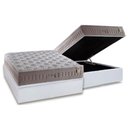 Ver imagem 1 de Cama Box Baú Casal: Colchão Molas Anjos Masterpocket Ensacadas Richesse + Base White(138x188)