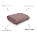 Ver imagem 2 de Manta Decorativa para Sofá Tricot Golden 1,20m X 1,50m 100% Algodão Rosa Místico
