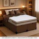 Ver imagem 7 de Cama Box Baú Casal Bipartido + Colchão Molas Ensacadas Bioclassic Pillow Top Marrom Royal Sleep