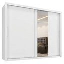 Ver imagem 1 de Guarda Roupa Casal 2 Portas de Correr com Espelho Imperio 272 cm Branco Absoluto Zanz