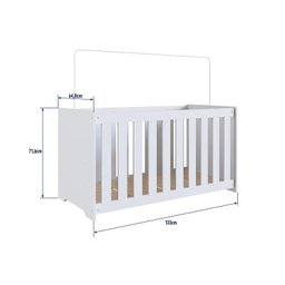 Berço Linha Aconchego 133cm Branco La001 Completa Móveis - 5