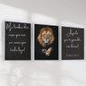 Quadro Decorativo Trio Leão de Judá e Frases - 1
