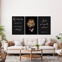 Ver imagem 4 de Quadro Decorativo Trio Leão de Judá e Frases