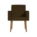 Ver imagem 5 de Poltrona Decorativa Cadeira Escritório Courino Black Friday Cor:courino Marrom