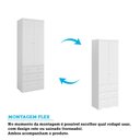 Ver imagem 5 de Guarda Roupa Infantil 2 Portas e 3 Gavetas 100% MDF Smim