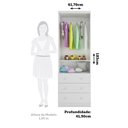Ver imagem 3 de Guarda Roupa Infantil 2 Portas e 3 Gavetas 100% MDF Smim