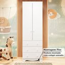 Ver imagem 6 de Guarda Roupa Infantil 2 Portas e 3 Gavetas 100% MDF Smim