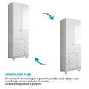 Ver imagem 5 de Guarda-Roupa Bebê 2 Portas e 3 Gavetas 100% MDF Mimo Espresso Móveis Branco Brilho