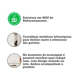 Guarda Roupa Infantil 2 Portas e 3 Gavetas 100% MDF Smim - 12