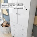 Ver imagem 7 de Guarda-Roupa Bebê 2 Portas e 3 Gavetas 100% MDF Mimo Espresso Móveis Branco Brilho