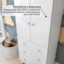 Ver imagem 7 de Guarda-Roupa Infantil 2 Portas e 3 Gavetas 100% MDF Mimo Espresso Móveis Branco Brilho