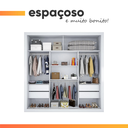 Ver imagem 6 de Guarda Roupas Casal Ripado 2 Portas de Correr 4 Gavetas Trianon Zanzini