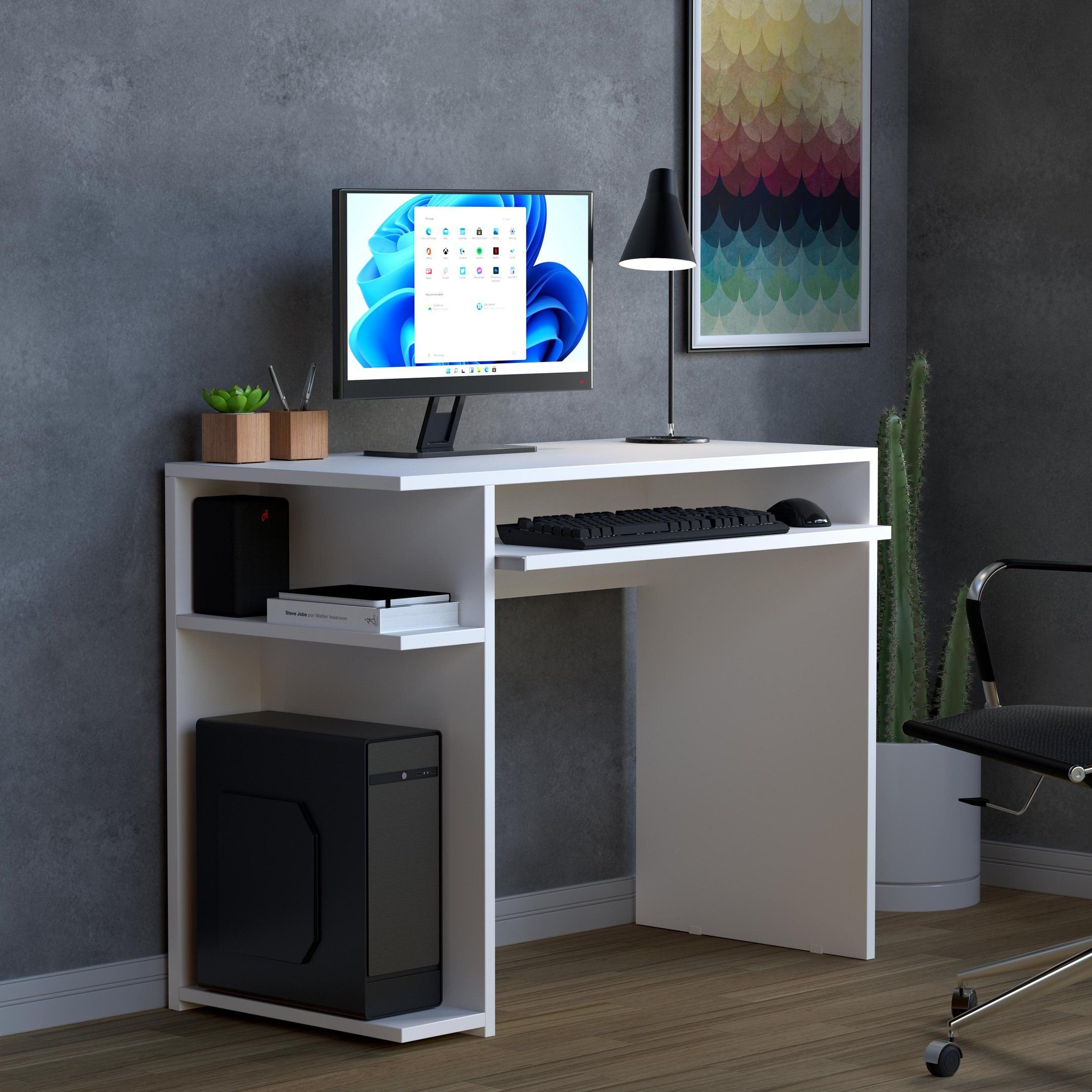 Escrivaninha Gamer Mesa de Computador com Suporte Extensível para ...