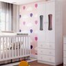 Guarda Roupa Infantil 2 Portas 3 Gavetas em MDF Luna Móveis Peroba - 1