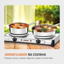 Ver imagem 3 de Fogão Elétrico Portátil Mondial Fast Cook Dual Inox 2000w 127v - Fe-03