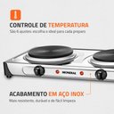 Ver imagem 4 de Fogão Elétrico Portátil Mondial Fast Cook Dual Inox 2000w 127v - Fe-03