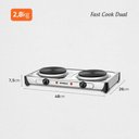 Ver imagem 5 de Fogão Elétrico Portátil Mondial Fast Cook Dual Inox 2000w 127v - Fe-03