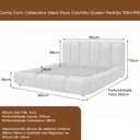 Ver imagem 3 de Cama Japonesa com Cabeceira Queen Veludo Nobre Avelã - Sallar Home