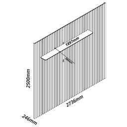 Painel para TV Ripado com LED Nobre 275 Azul - Gelius - 3