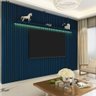 Painel para TV Ripado com LED Nobre 275 Azul - Gelius - 1