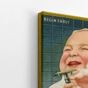 Ver imagem 3 de Quadro Barbearia Gillette Bebê Retro Vintage Canvas 100x70cm
