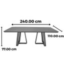 Ver imagem 3 de Mesa Jantar Maitê Nacional Móveis Retangular 240cm (larg) Base Madeira Vazada Tampo Madeira Amê