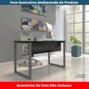 Ver imagem 2 de Mesa Escritório P25 Tub Pandin 120 Cm (larg) Tampo Mdp Preto Pé Aço Tubular Grafito