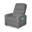 Ver imagem 5 de Poltrona Papai Confortável Suede Cinza Claro Sistema Reclinável e Inclinável Mecanismo Manual