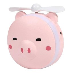 Mini Ventilador Espelho Led Usb Porquinho - 2