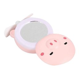 Mini Ventilador Espelho Led Usb Porquinho - 6