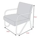 Ver imagem 5 de Poltrona Decorativa Sabrina Cromada Preto