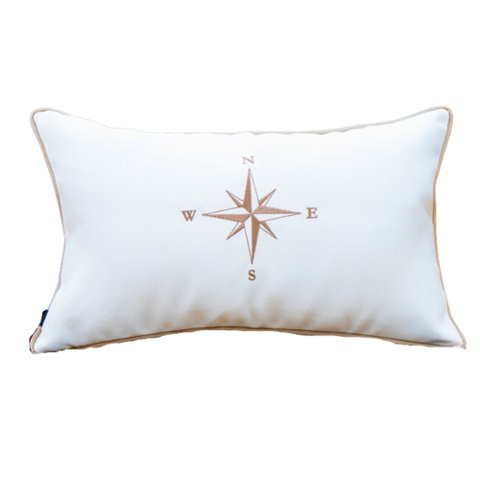 Coleção Náutica - Almofada Bússola Retangular Tipo:completa
