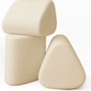 Ver imagem 3 de Kit 3 Puff Trevi Triangulo Moderno Decorativo Para Sala Quarto Tecido Boucle