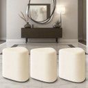 Ver imagem 1 de Kit 3 Puff Trevi Triangulo Moderno Decorativo Para Sala Quarto Tecido Boucle