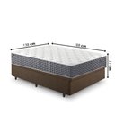 Ver imagem 2 de Base Box Baú Casal 138x188 Linho com Colchão Relax Fresh Molas Ensacadas