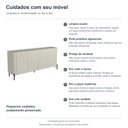 Ver imagem 6 de Buffet Bend 180 cm Porta Frisada Incolar Luna com Pé Preto