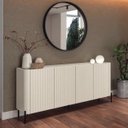 Ver imagem 1 de Buffet Bend 180 cm Porta Frisada Incolar Luna com Pé Preto