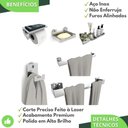 Ver imagem 6 de Kit Acessórios para Banheiro Inox com Ventosa 6 Peças Elg