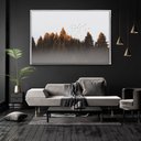 Ver imagem 2 de Quadro Decorativo Arvores e Passaros Voadores Com Moldura e Sem Vidro 80X120