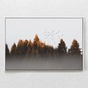 Ver imagem 3 de Quadro Decorativo Arvores e Passaros Voadores Com Moldura e Sem Vidro 80X120
