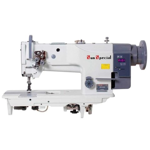 Máquina Costura Industrial Pespontadeira Plana Transporte Triplo SSTC31606D-Qi 220V - Sun Special