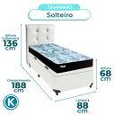 Ver imagem 3 de Kit Cabeceira + Cama Box Bau + Colchão Solteiro Molas Ensacadas Life Gold Paropas