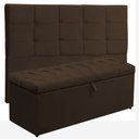 Ver imagem 1 de Kit Cabeceira Mel + Calçadeira Itália Queen 160 CM Suede Marrom - D A Decor