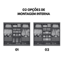 Ver imagem 2 de Guarda Roupa Casal Leblon 6 Portas Mdf Cinamomo Off White