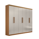 Ver imagem 1 de Guarda Roupa Casal Leblon 6 Portas Mdf Cinamomo Off White