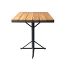 Ver imagem 1 de Mesa De Jantar Cozinha 4 Lugares Industrial Tampo Madeira 70x70